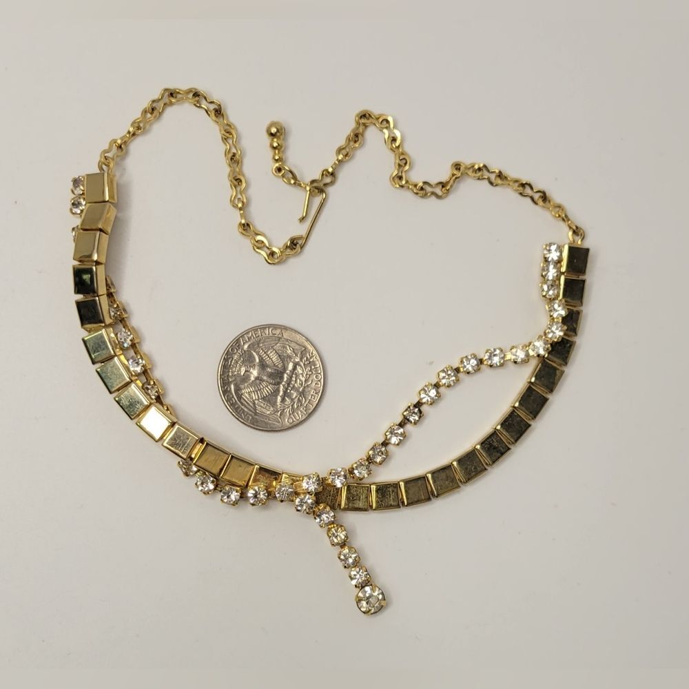 ▪︎Vtg Rhinestone Necklace - Picture 3 of 5
